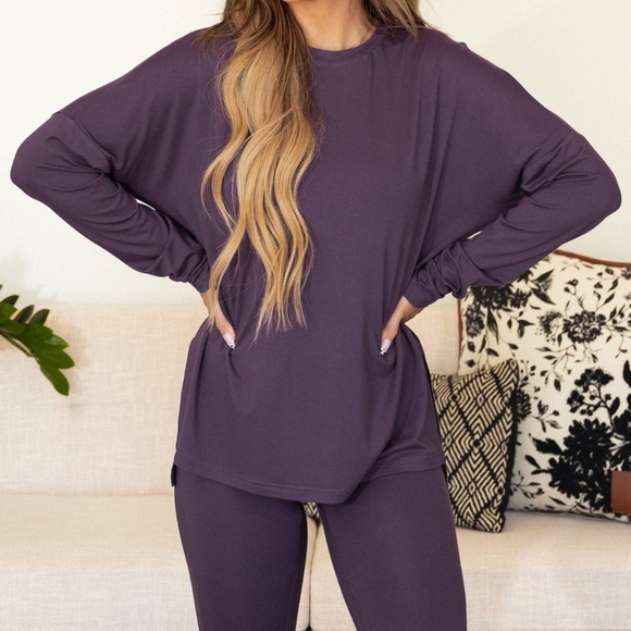 ELLA LOUNGEWEAR SET  LIGHT PLUM 3X  New - Picture 2 of 7